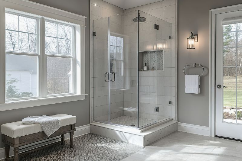 Modern Shower with Glass Walls